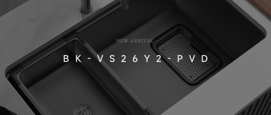星品推薦丨邦克全新窄邊大單槽BK-VS26Y2-PVD，顏值與實用兼具！